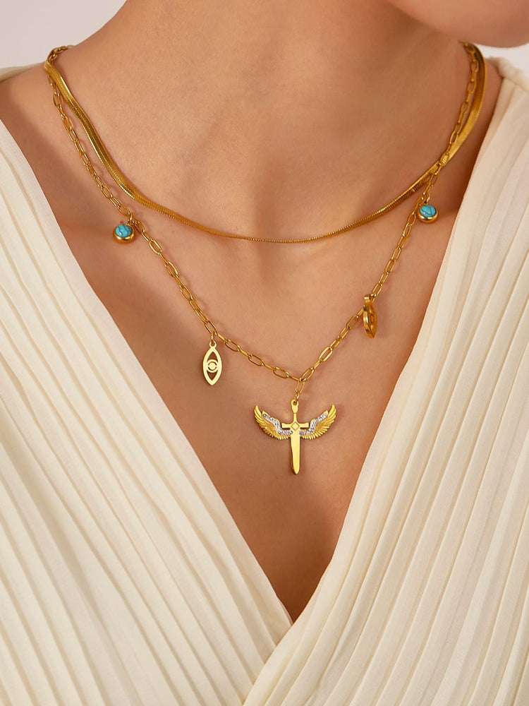 18K Gold Plated Necklaces,18K Gold Plated Jewelry, Gold Plated Jewellery, necklace, earrings, bracelet, necklace set | Andaazs
