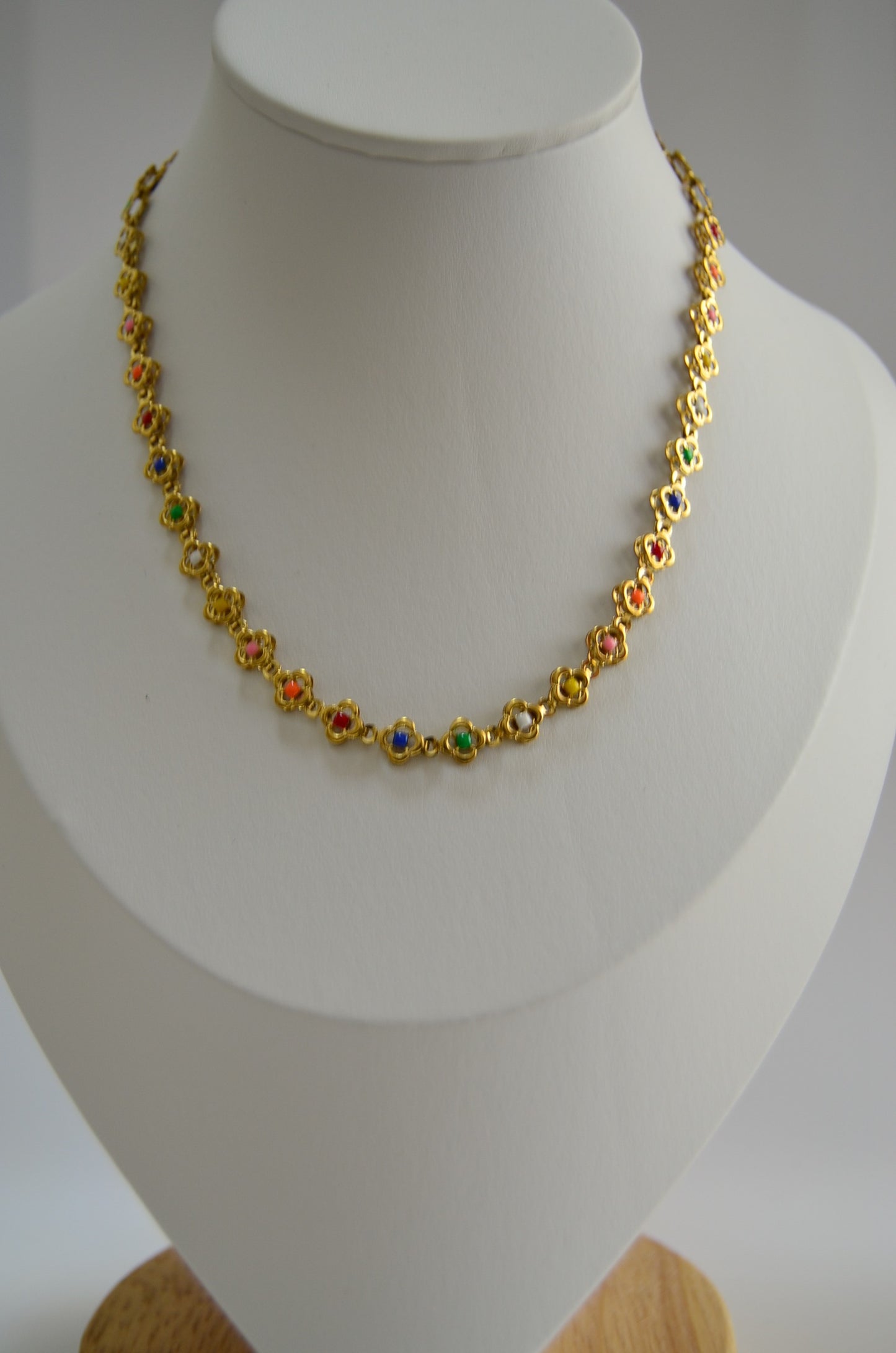 multicolor beads choker necklace