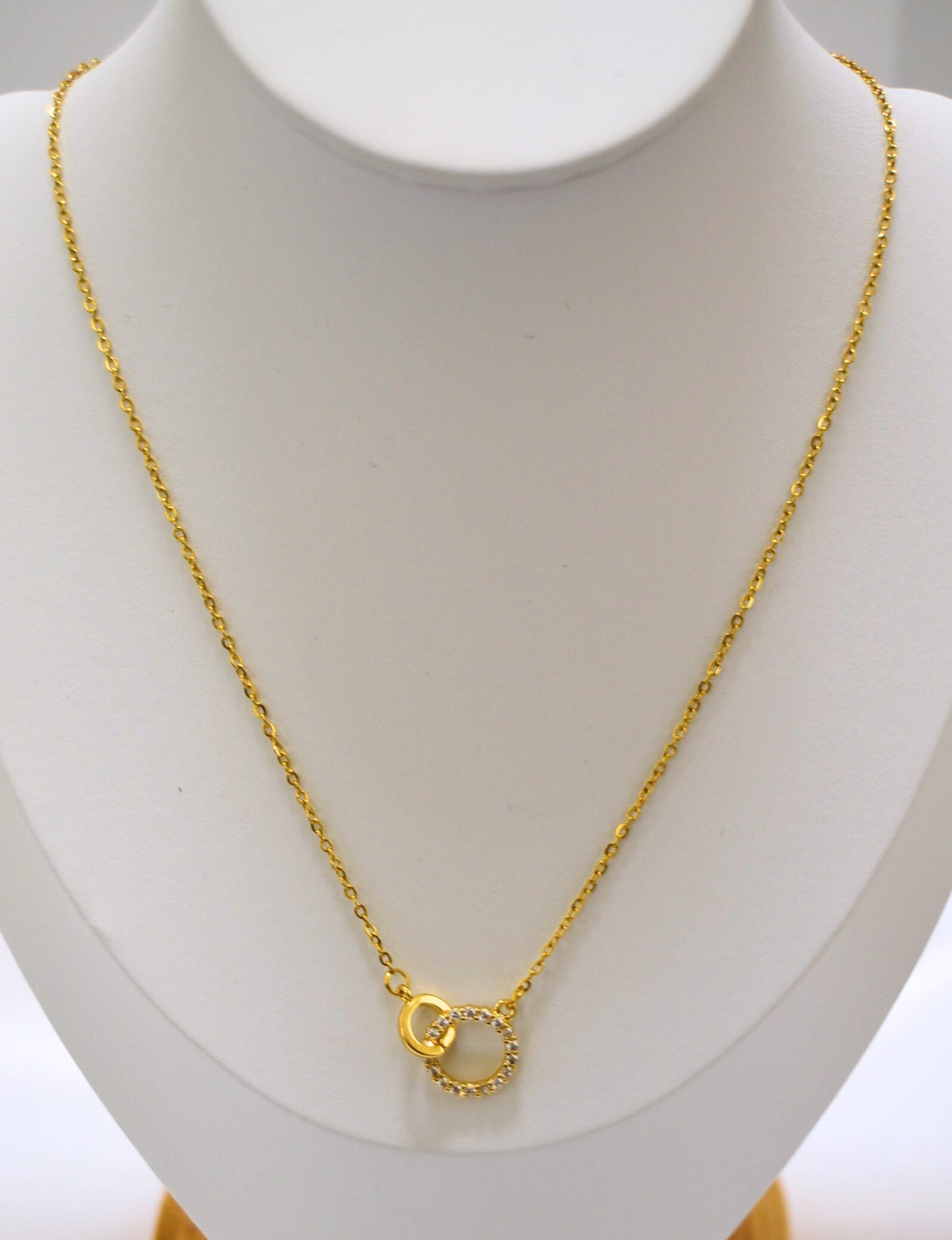 gold plated necklace with pendant, andaazs