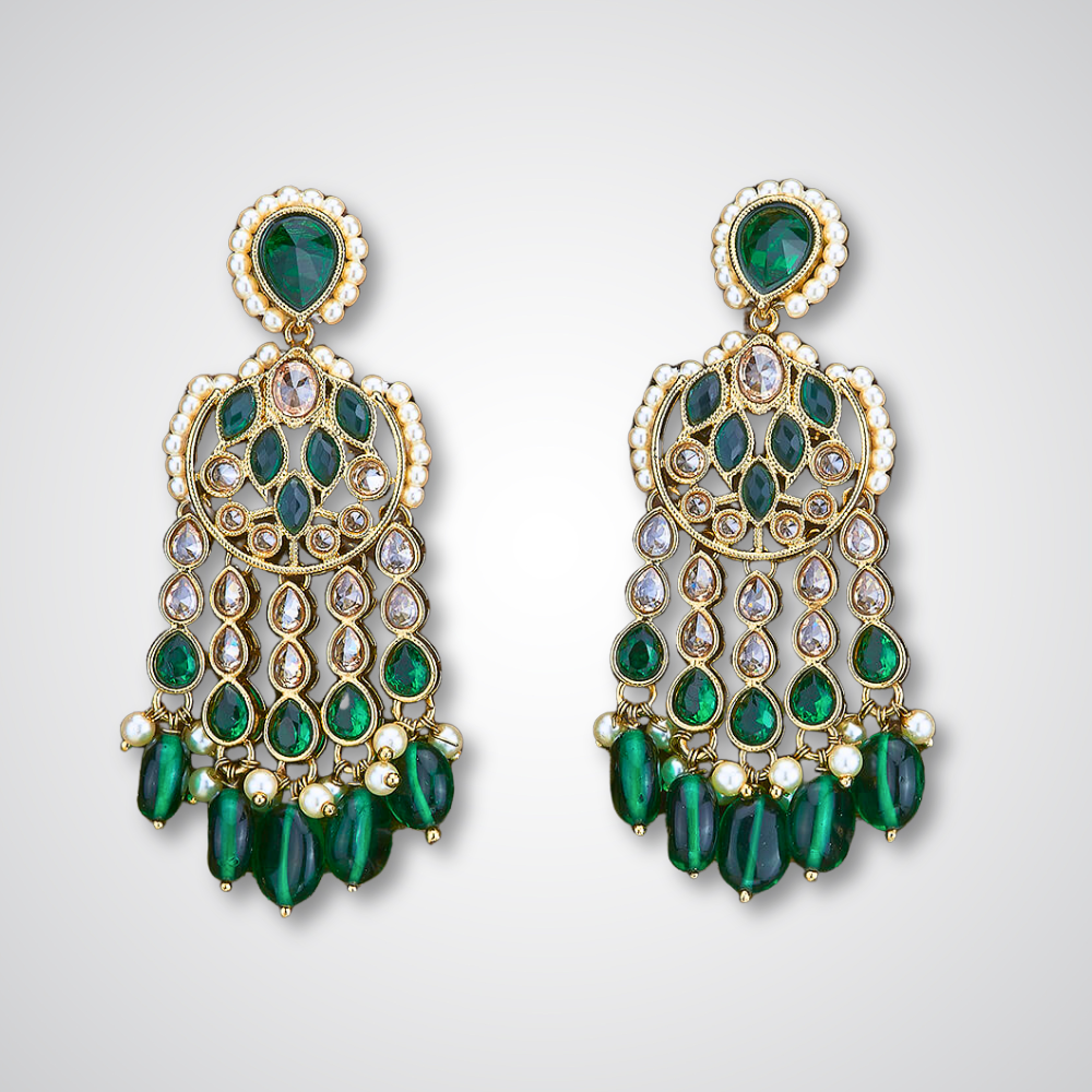 indian design drop earrings