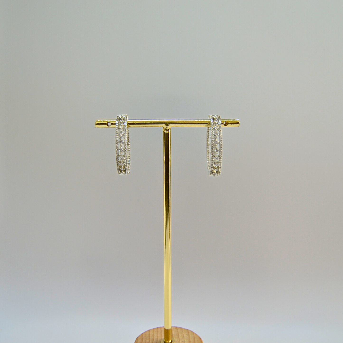 cubic zirconia hoop earrings, american diamond hoop earrings