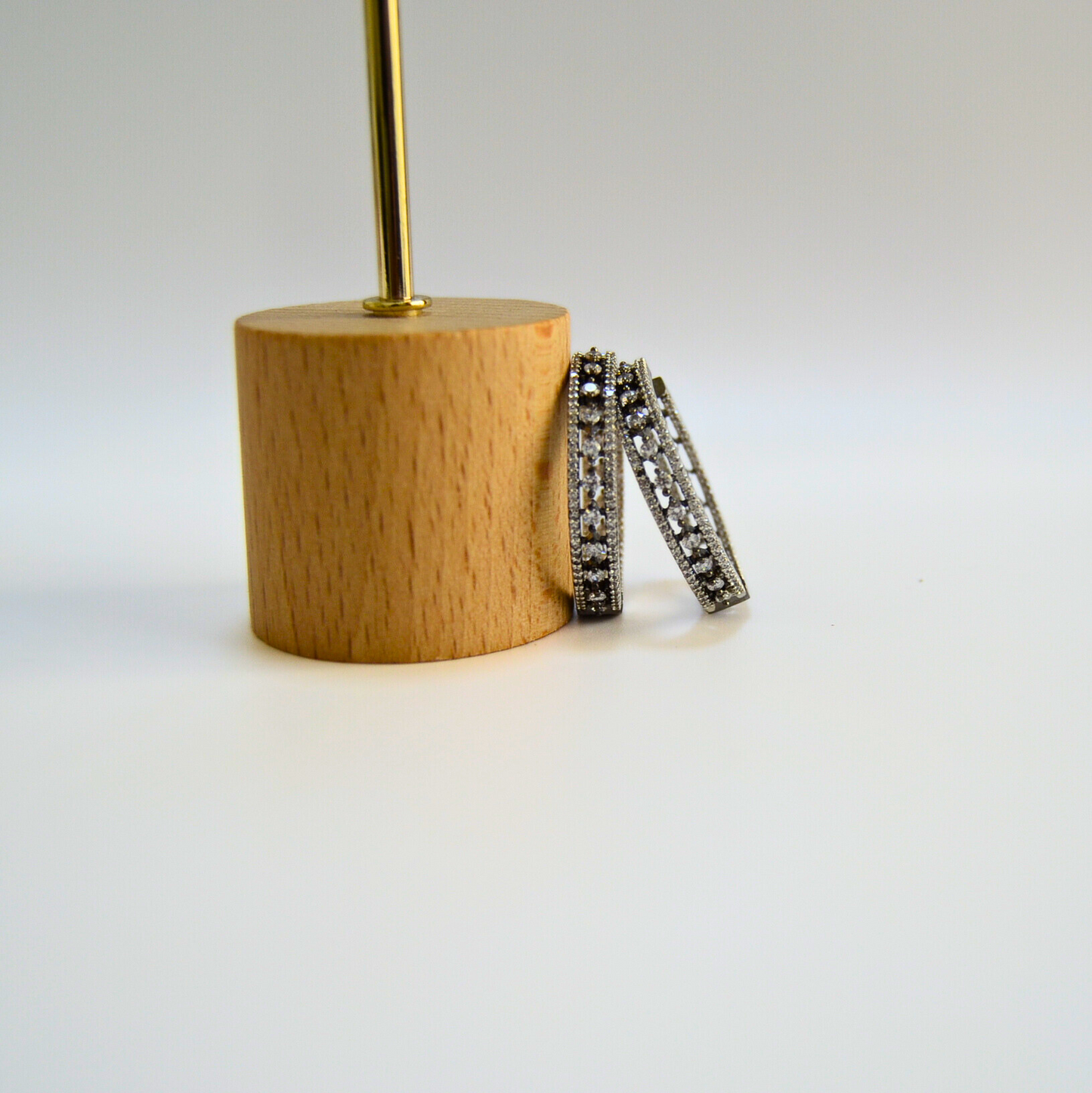 cubic zirconia hoop earrings, american diamond hoop earrings