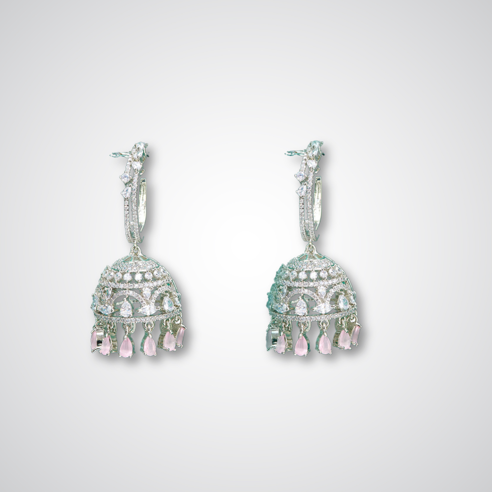 Nyrah Zirconia Jhumki Pink