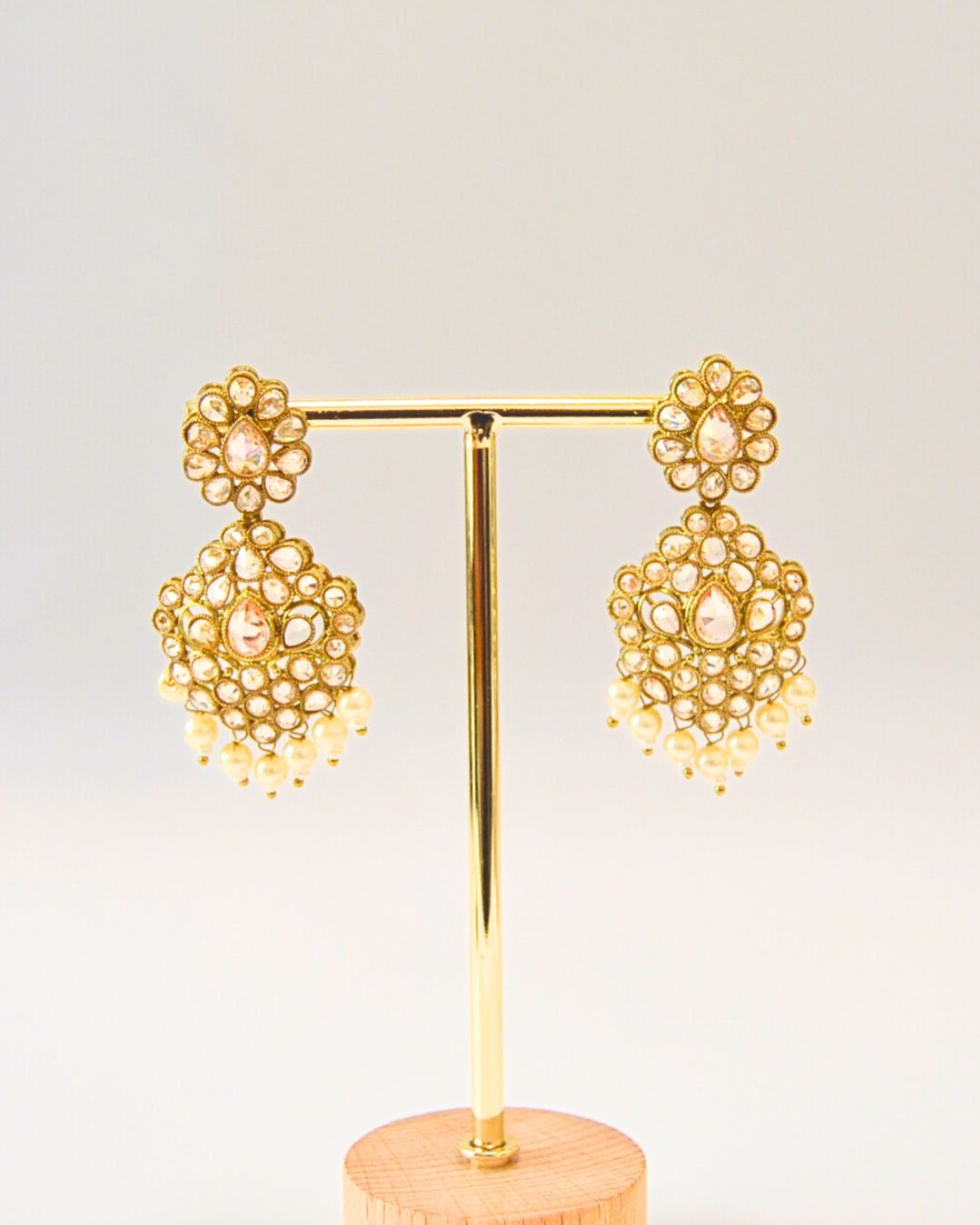 Zarna Drop Earrings (available in white, red-green & multicolor)