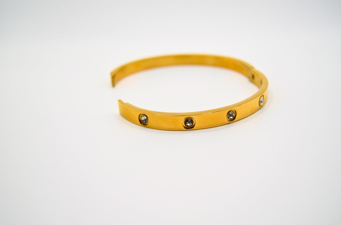 Elegance Bangle & Huggie Earrings