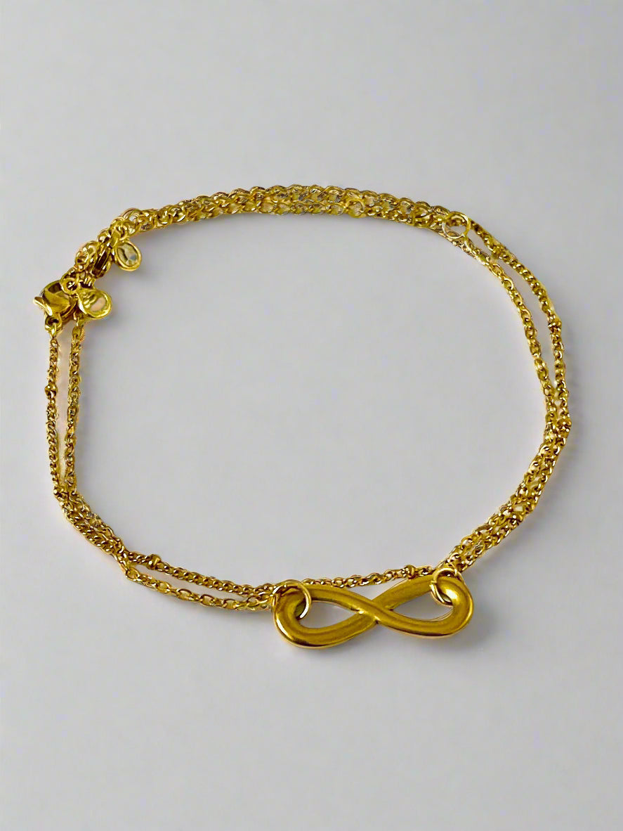 Infinity bracelet gold plated