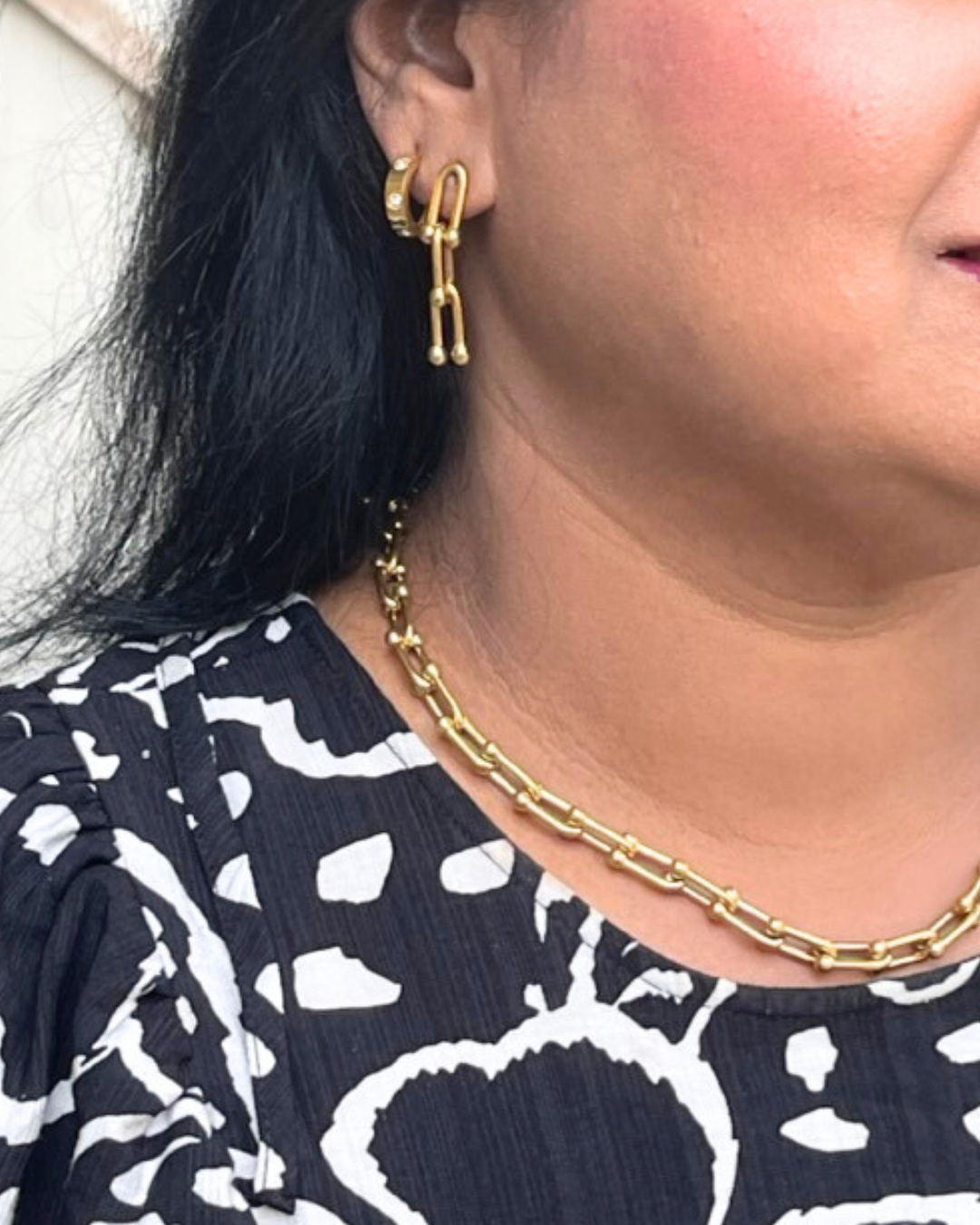 Eclipse Gold Plated Necklace & Earrings Set
