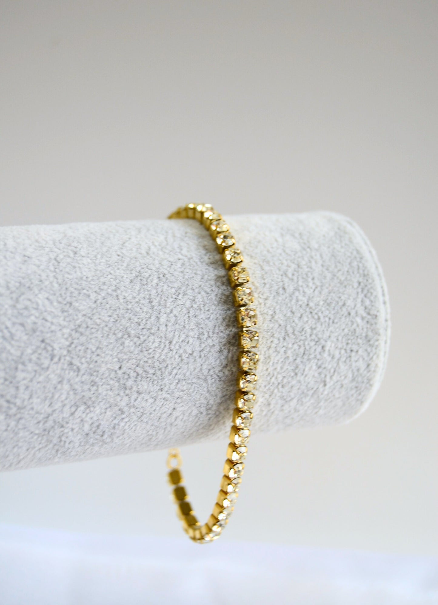 gold plated tennis bracelet