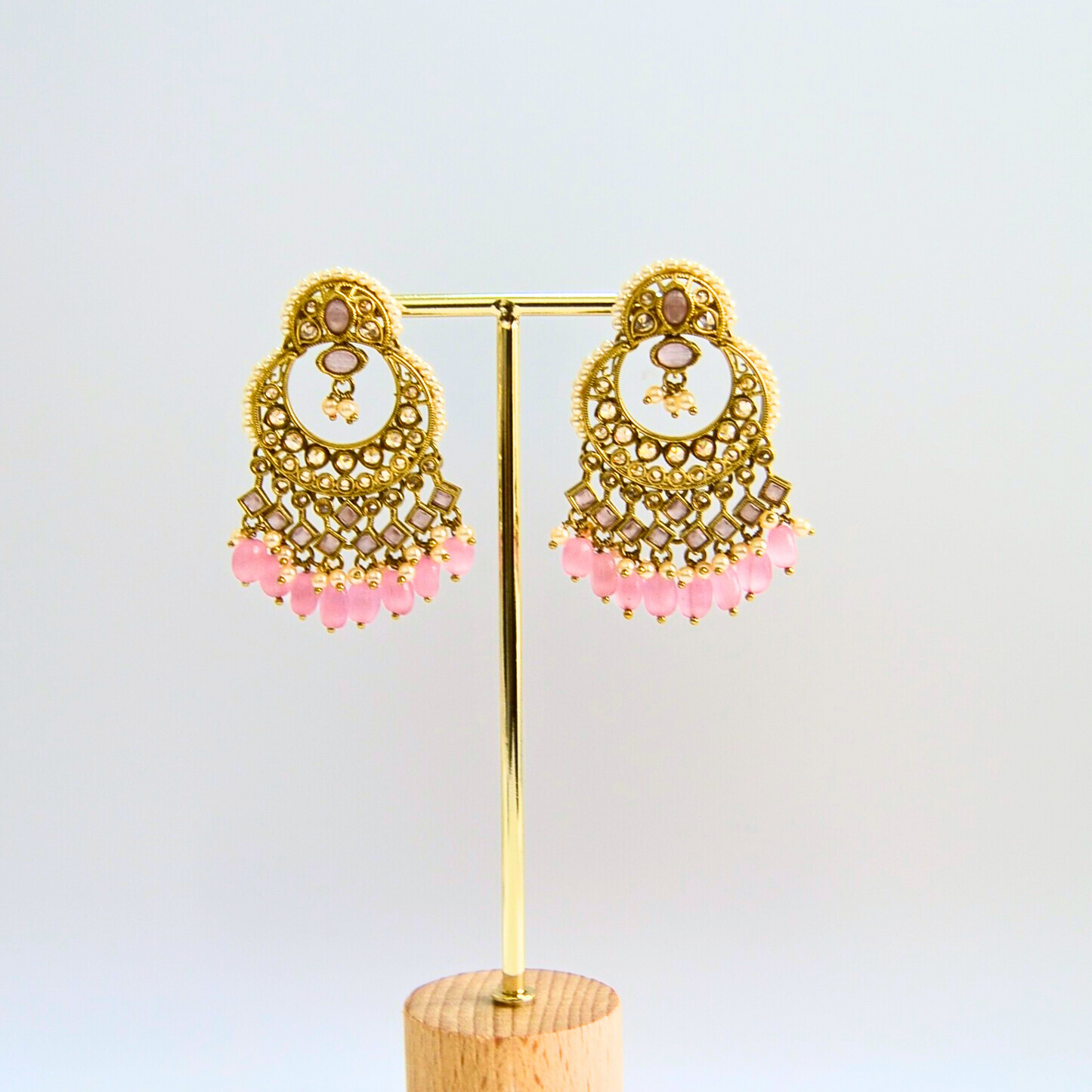 pearl and crystal chandbali