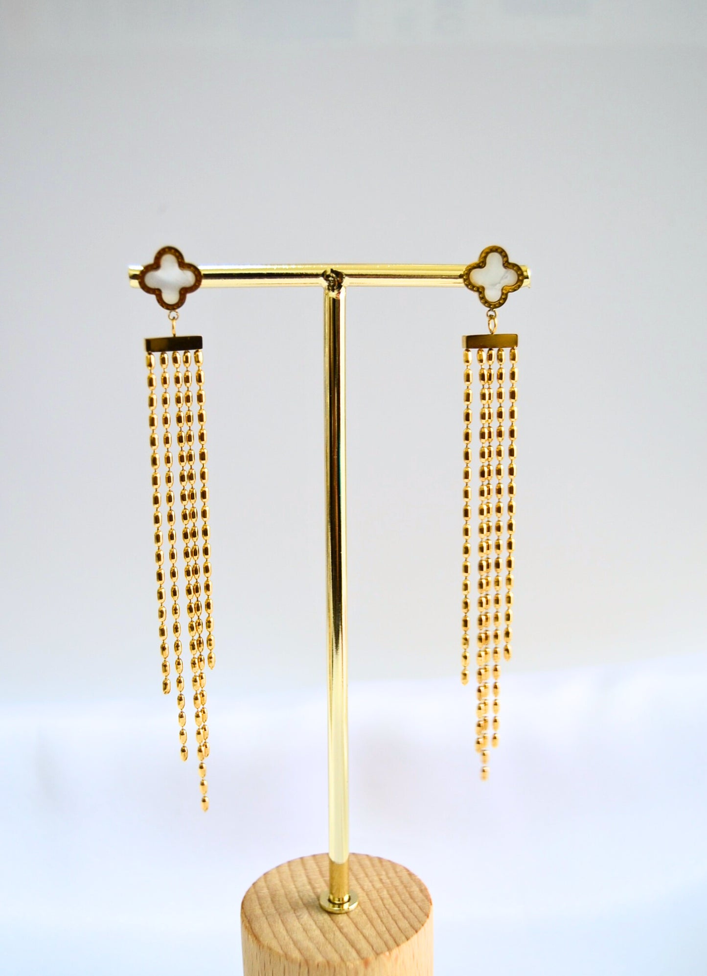 Chandelier Earrings, statement earrings, clover earrings