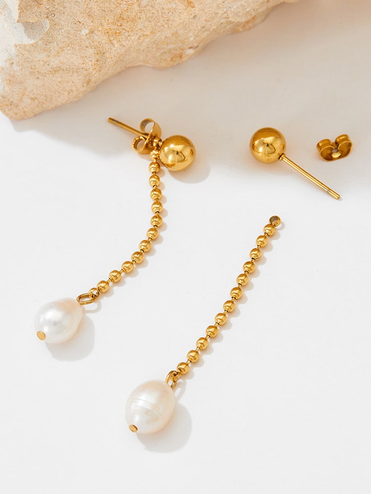 Aura Freshwater Pearl Drop Earrings