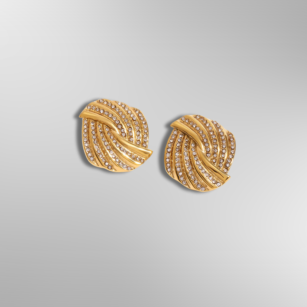 Square Weave Stud Earrings