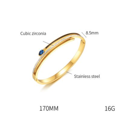 Elegance Gold with Crystal Irregular Bangle
