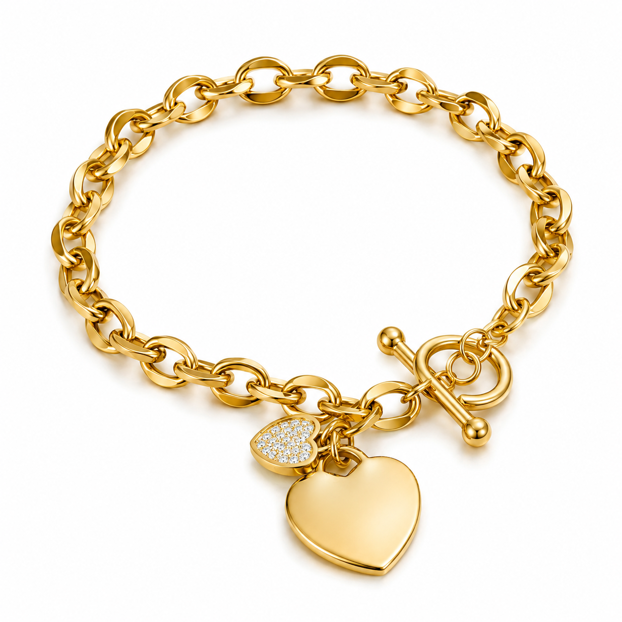 Forever Yours Gold Hearts Bracelet