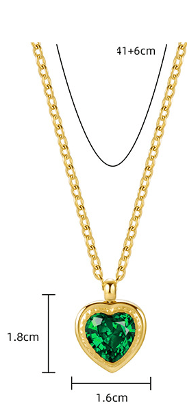 puffy heart pendant necklace, puffy heart necklace| Andaazs