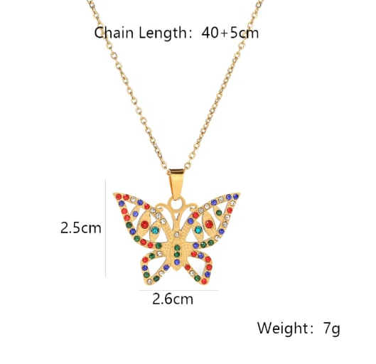 Prisma Butterfly Pendant Necklace