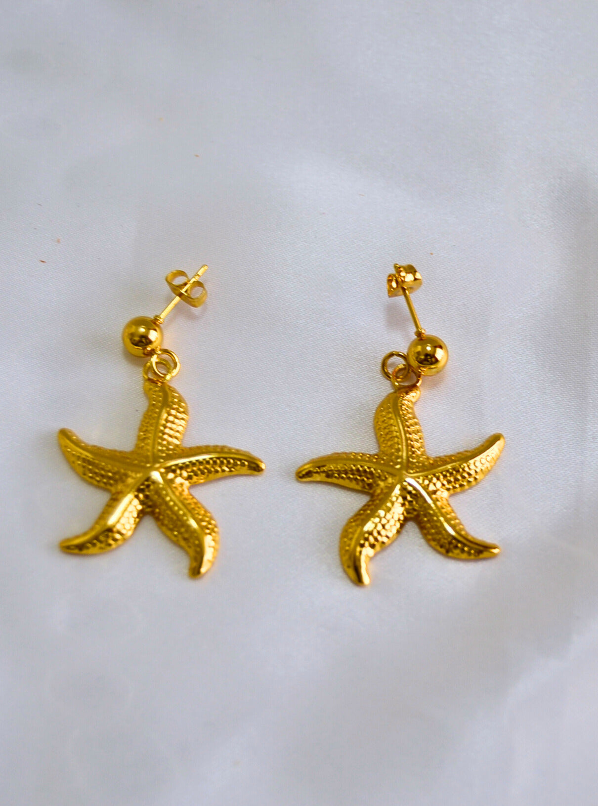 starfish stud earrings, drop earrings