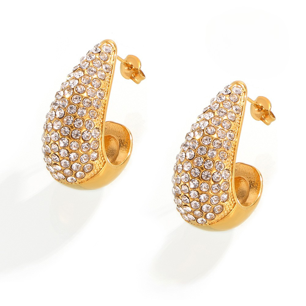 Waterdrop earrings gold plated