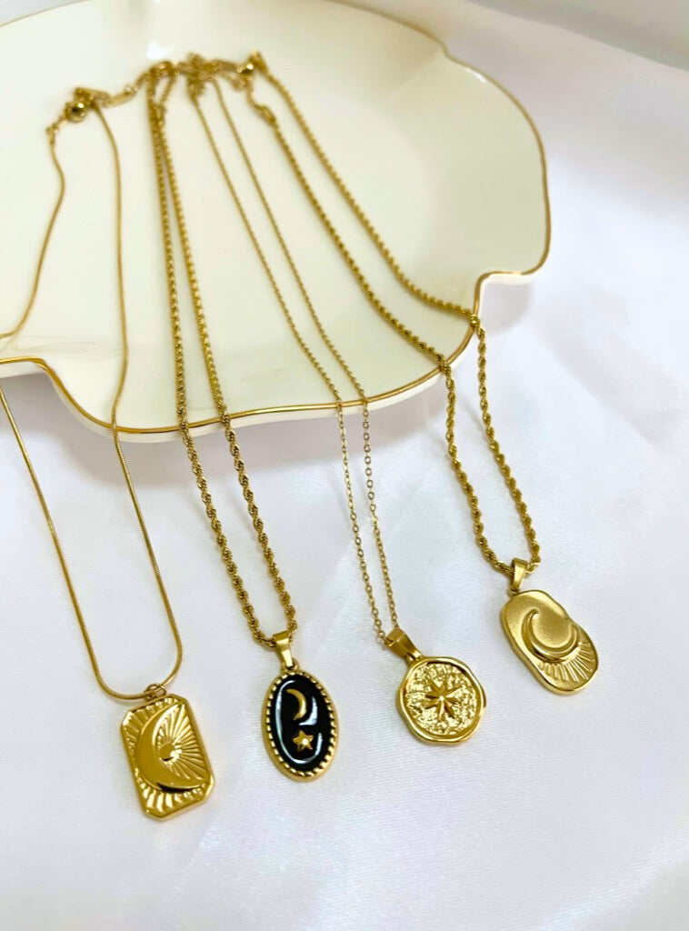 sun moon star pendant necklace