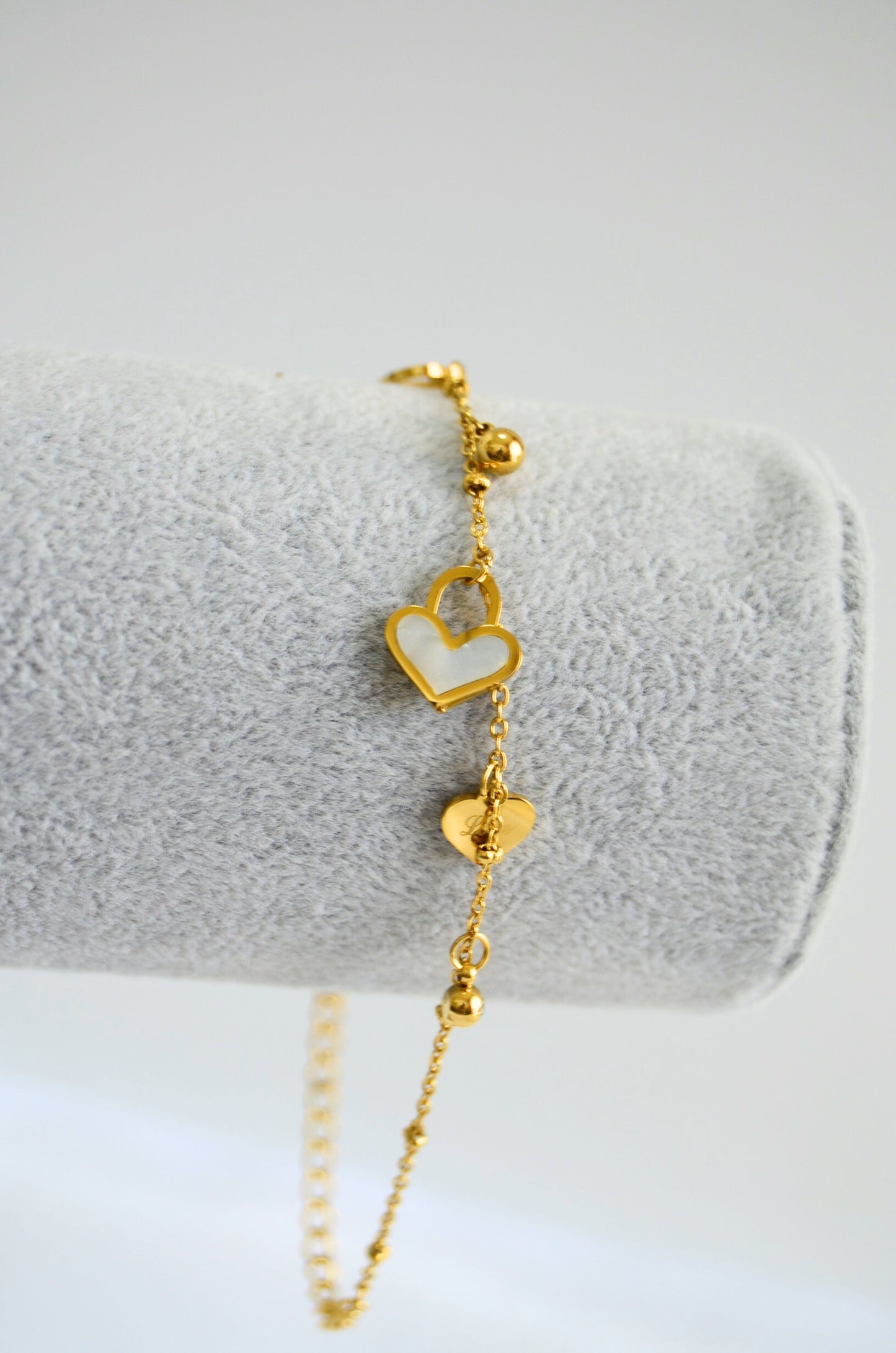 hearts bracelet, valentine bracelet, andaazs, gold plated bracelet