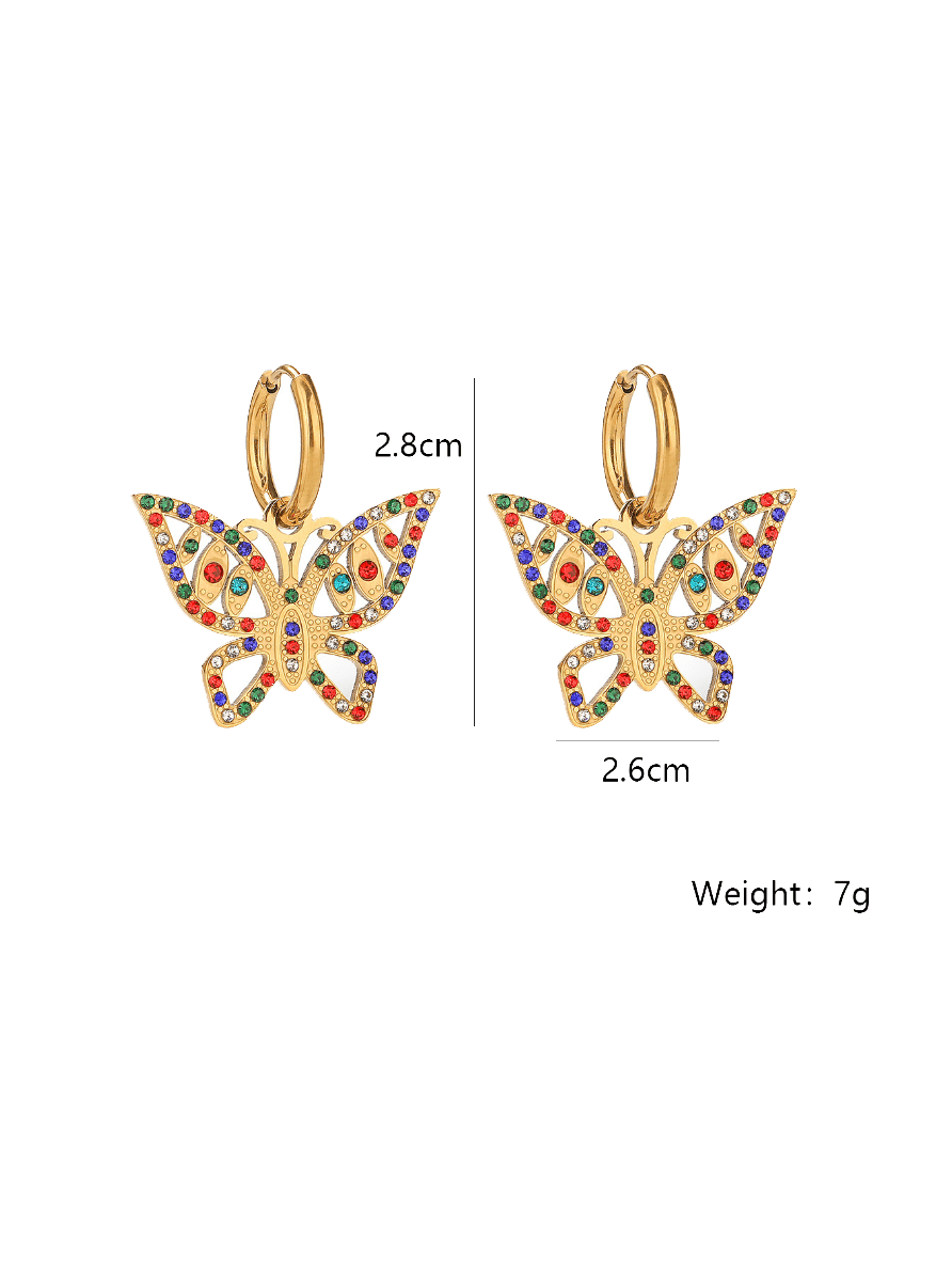Prisma Butterfly Huggie Drop Earring