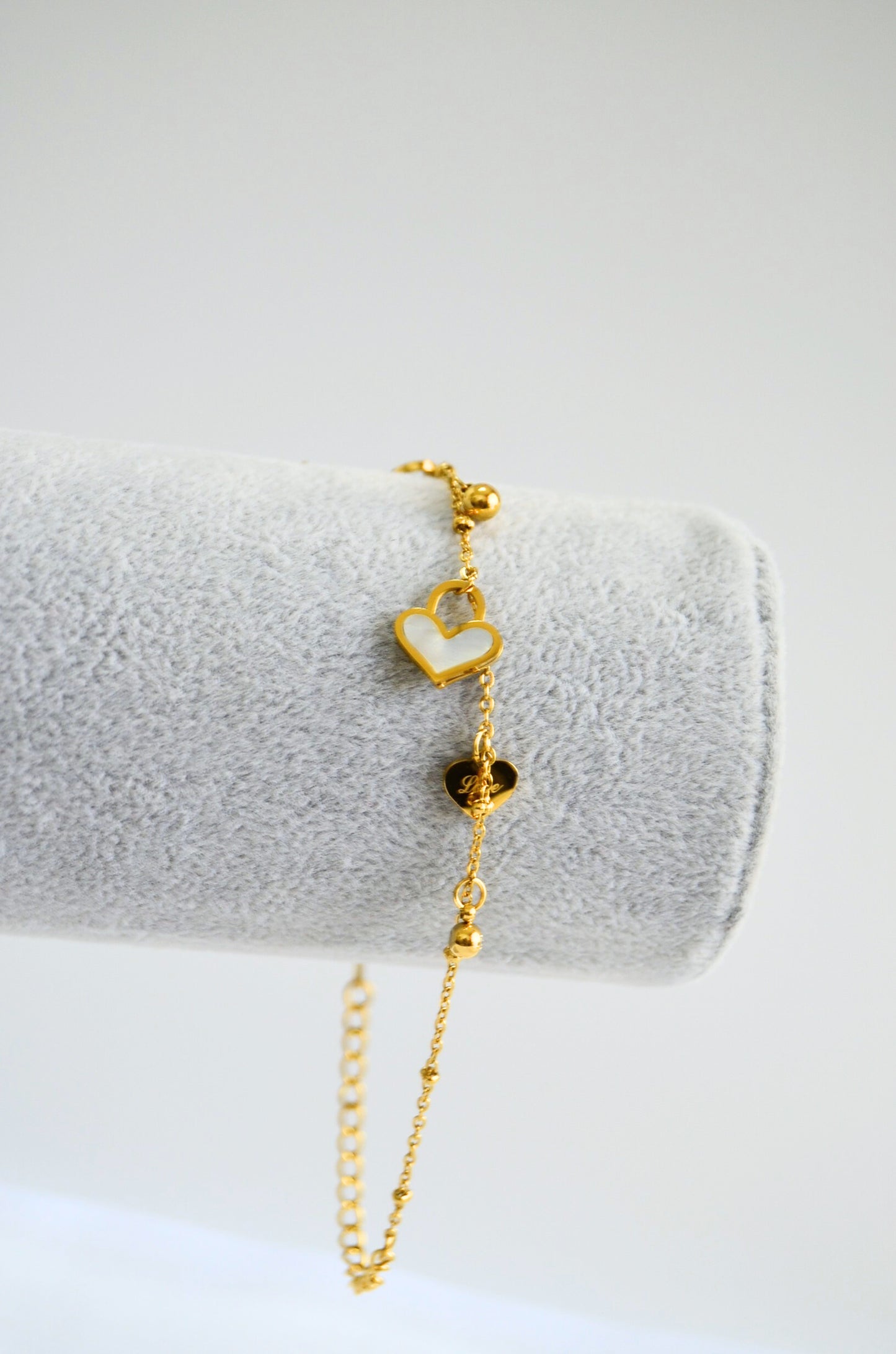 hearts bracelet, valentine bracelet, andaazs, gold plated bracelet