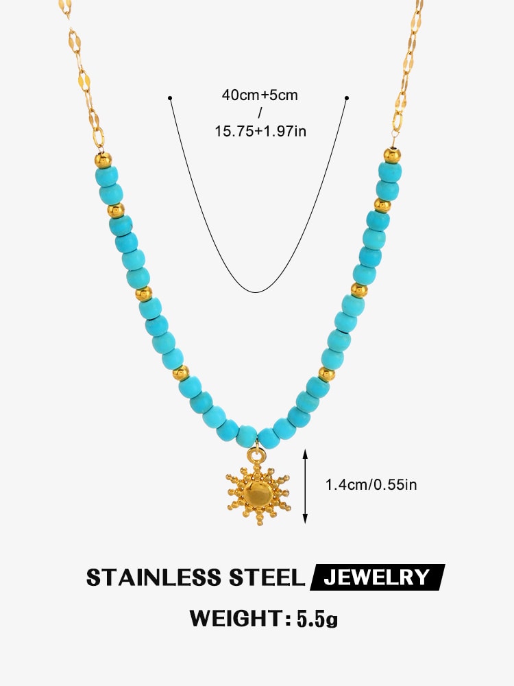 turquoise beaded necklace