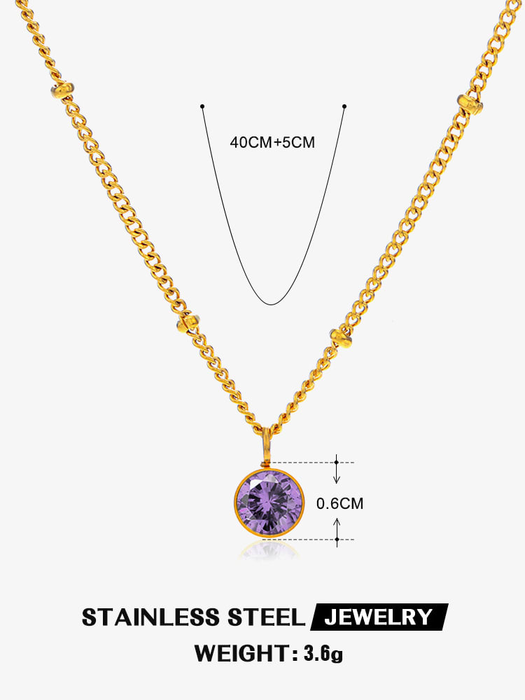 Birthstone Pendant Necklace