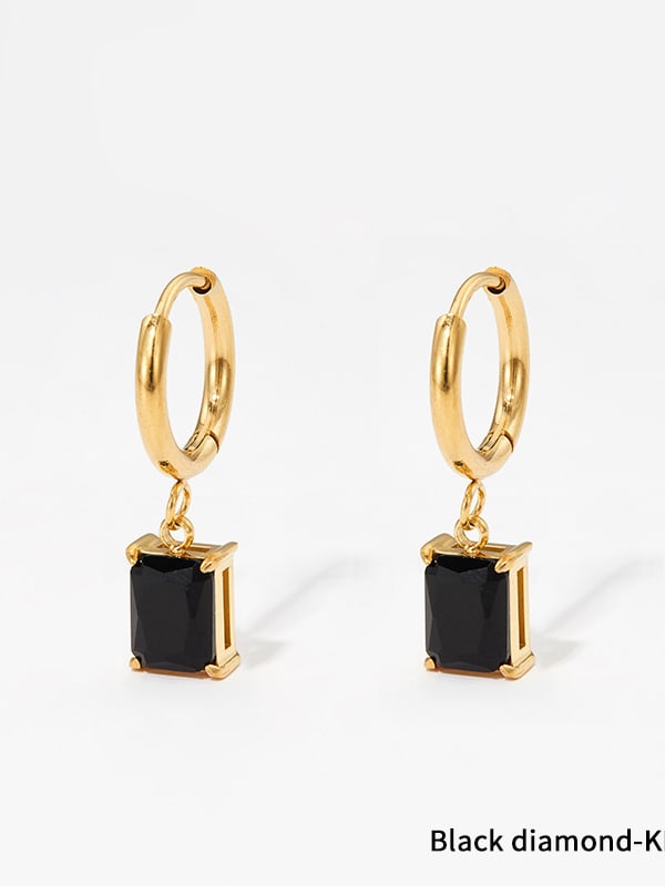 Elegance Chain and Earrings Set (Green, Black, White)