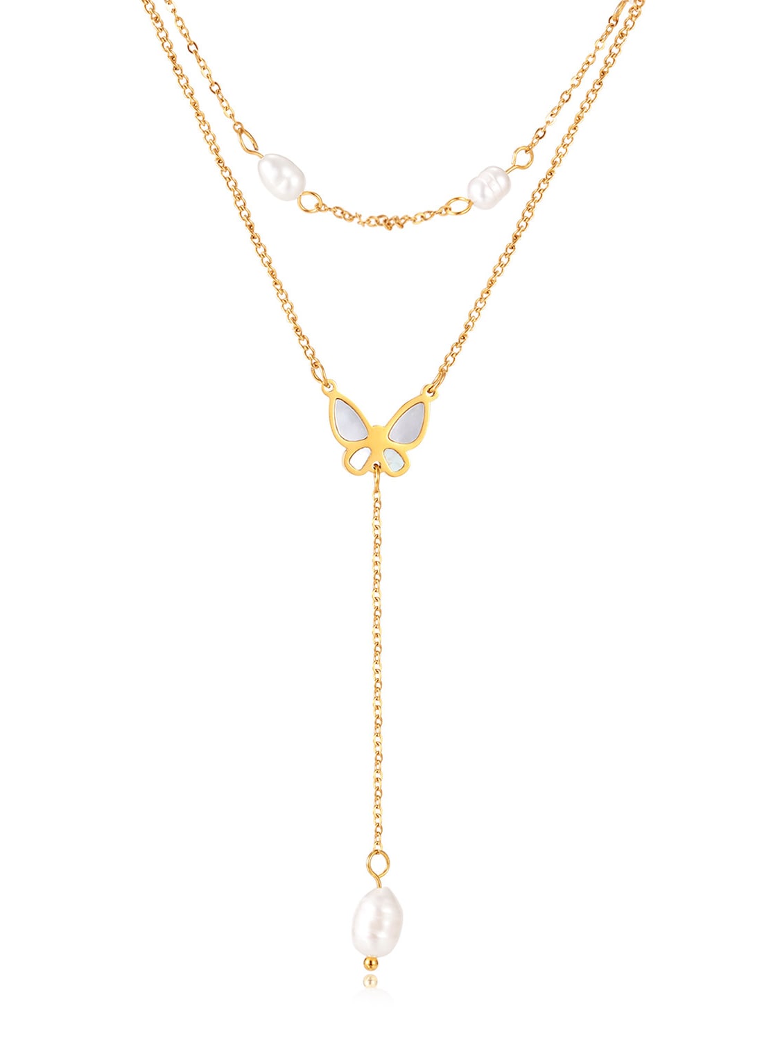 butterfly drop necklace