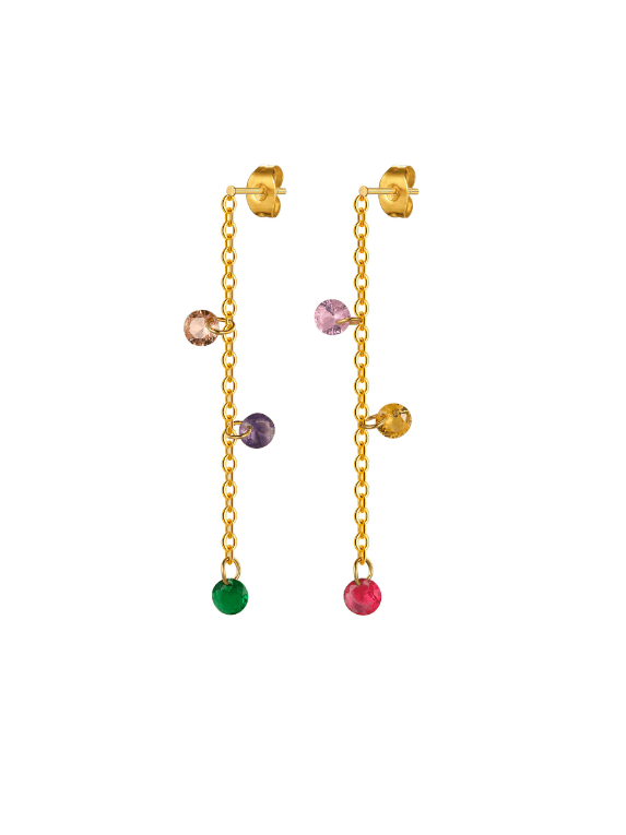Starlight Multicolor Threader Earrings