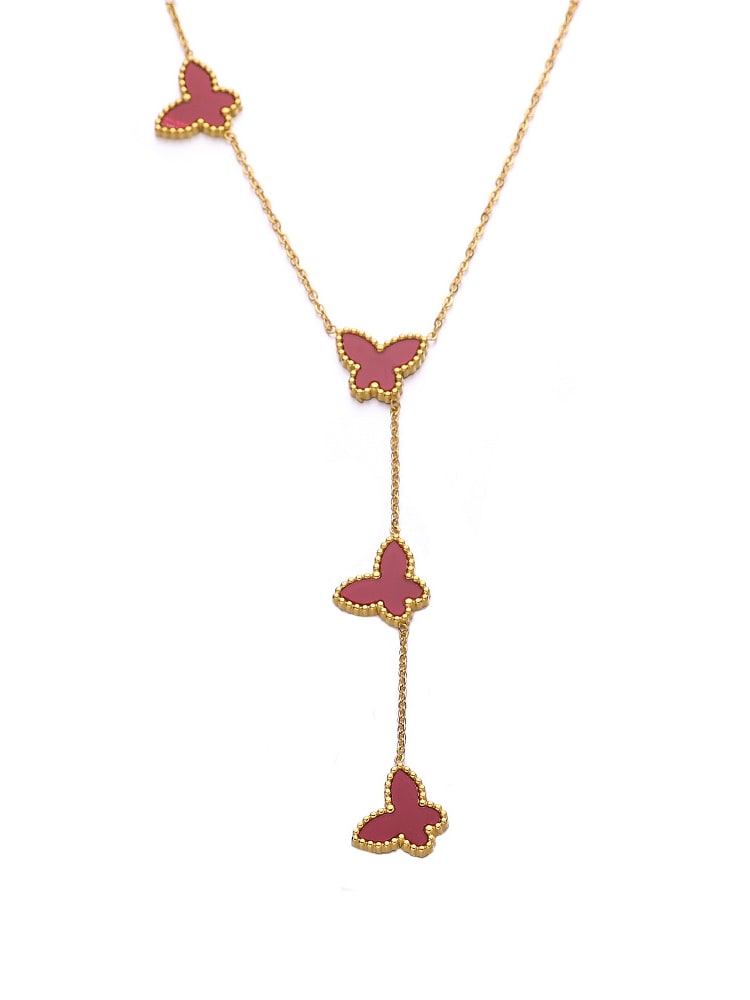 butterfly drop necklace