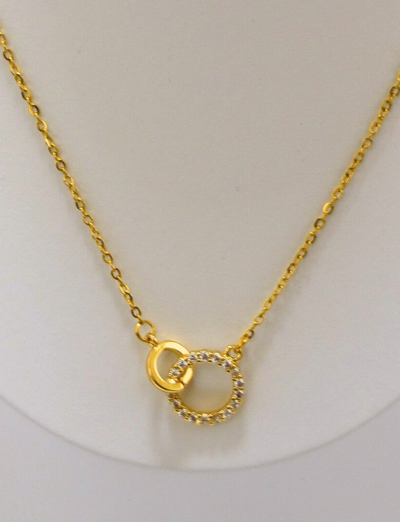 Starlight Gold Intertwined Pendant Necklace