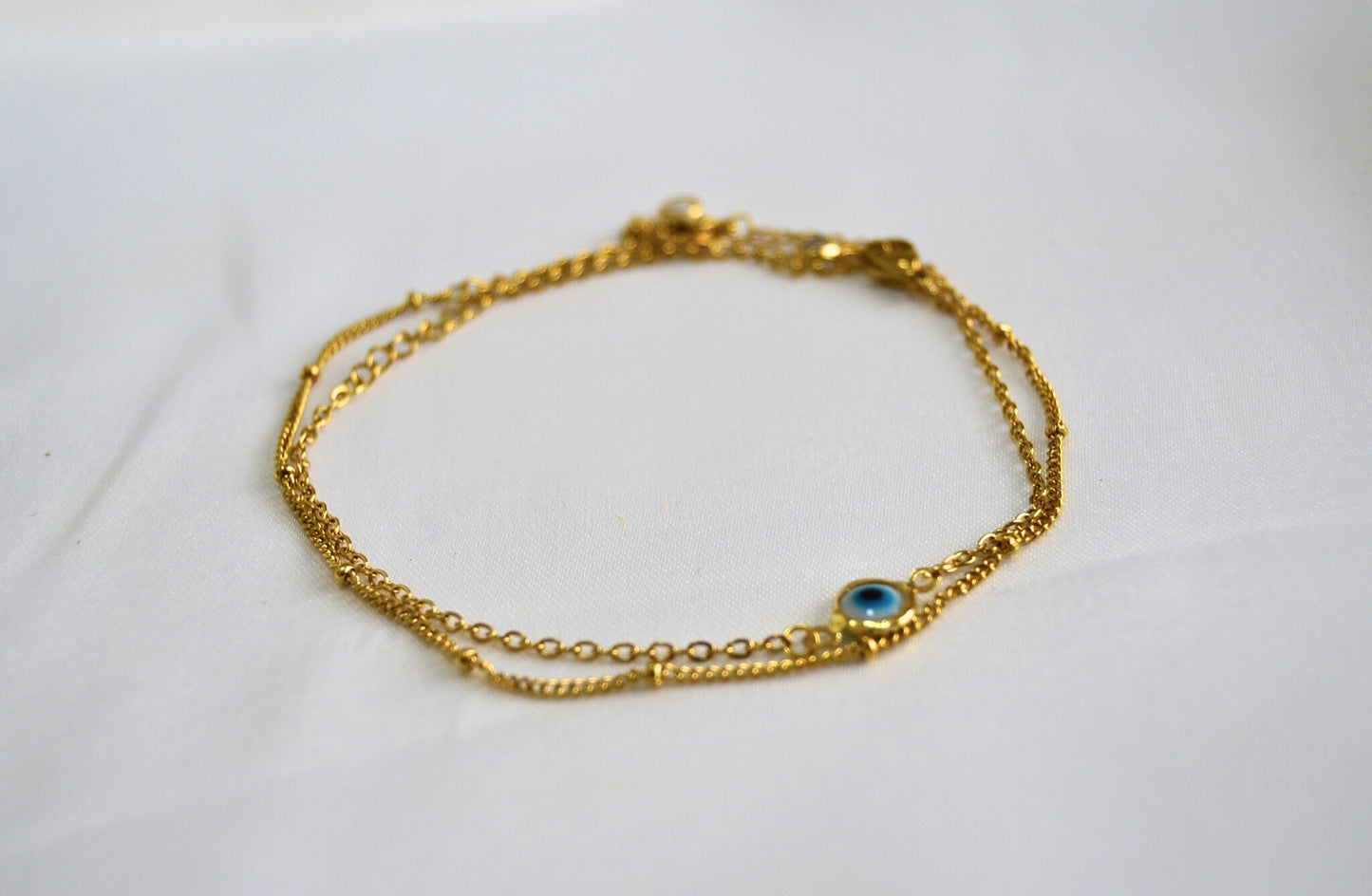 Evil Eye Layered Chain Bracelet