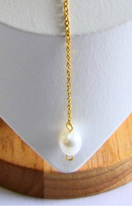 Mystic Pearl Tassel Minimalist Necklace