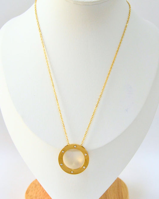 Elegance Hollow Circle Pendant Necklace