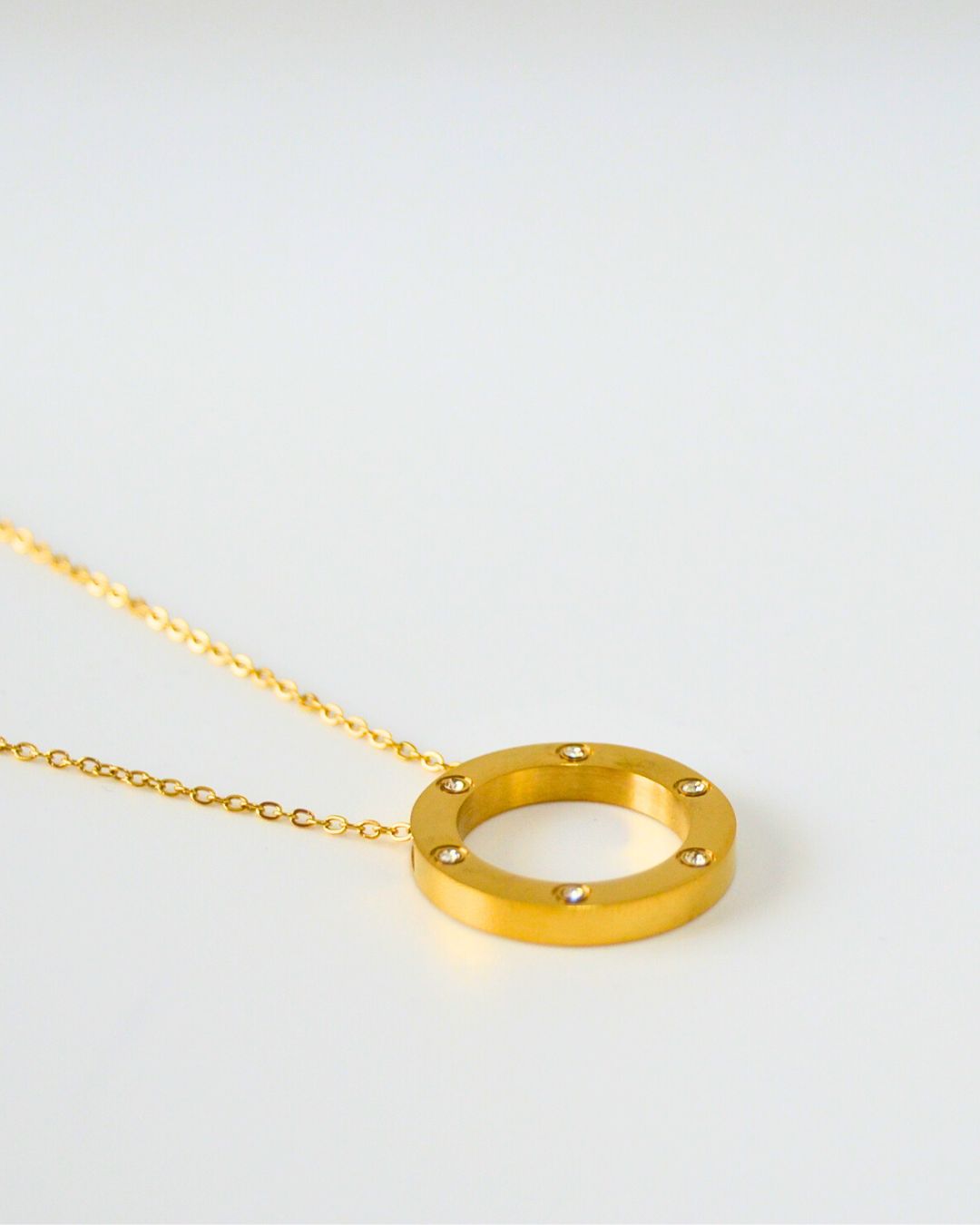 Elegance Hollow Circle Pendant Necklace