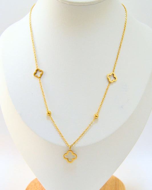 Eclipse Hollow Clover Necklace