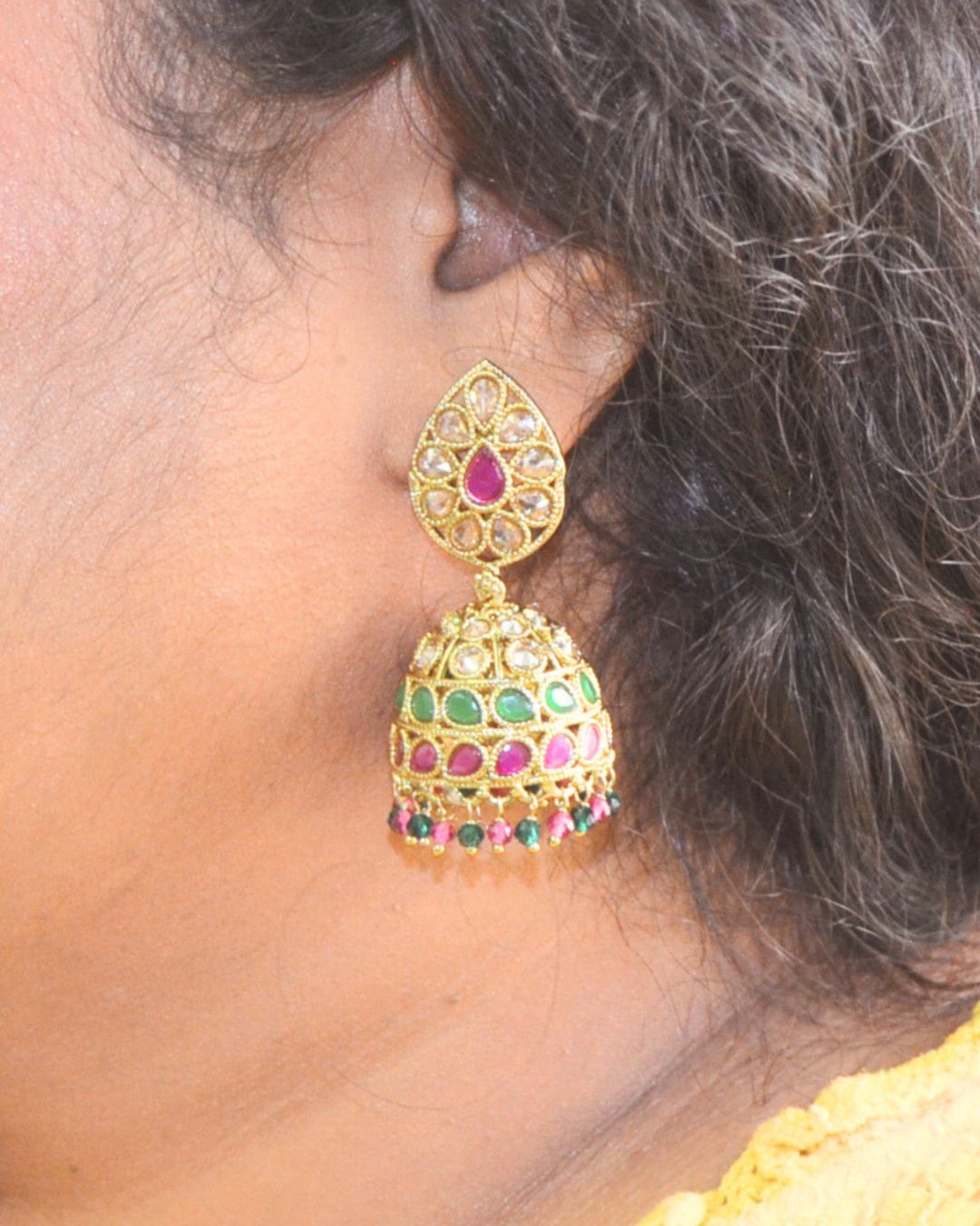 Vanya Jhumki Red-Green