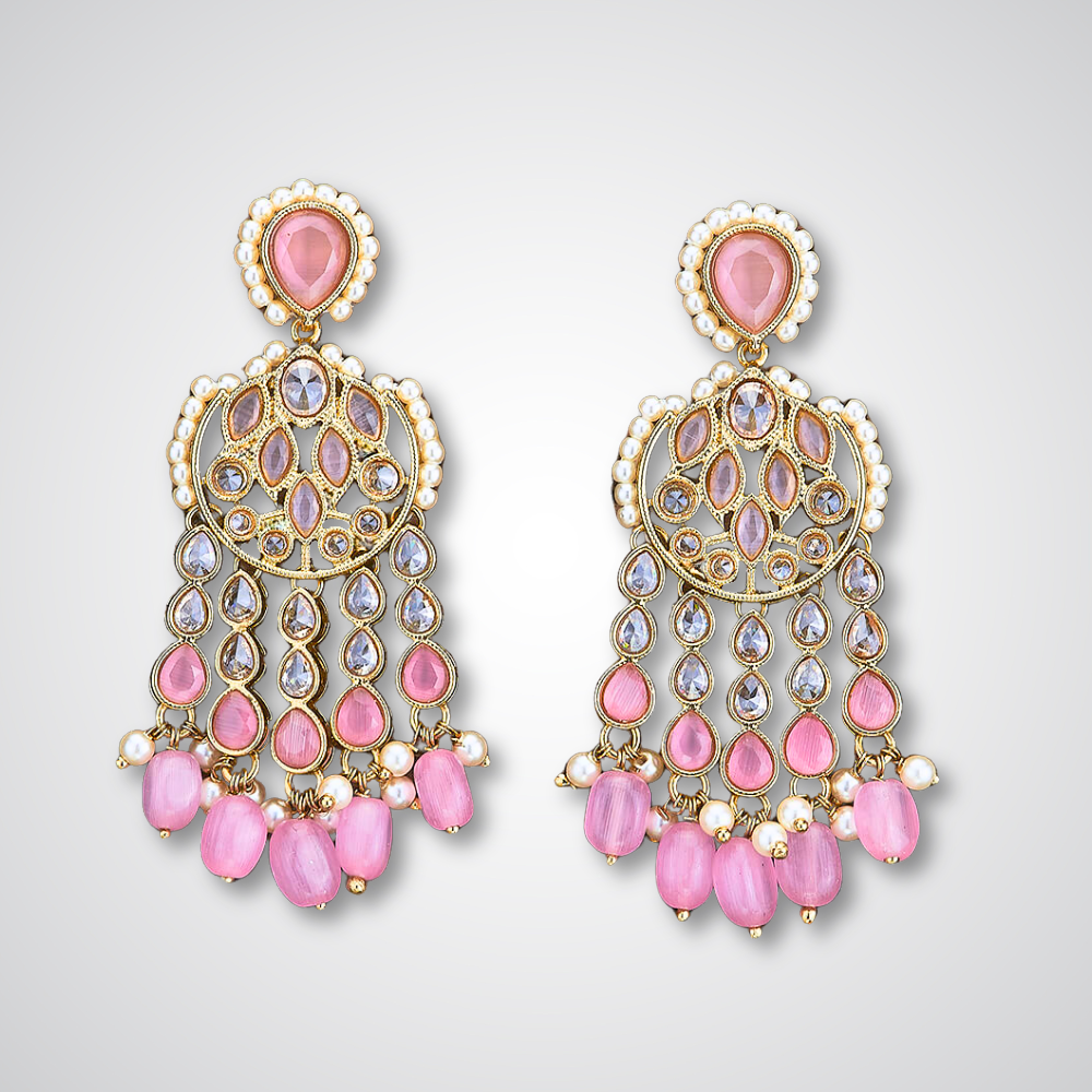 indian design drop earrings