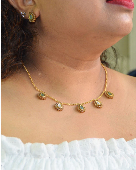 Varna Kundan Necklace Set (available in 3 colors)