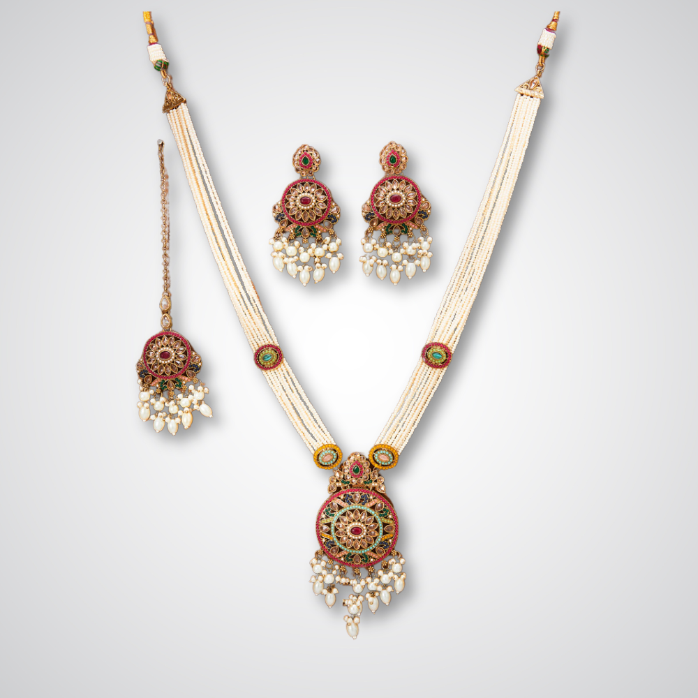 Pearl pendant necklace set