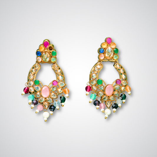 Mehira Stud Earrings (available in white, green, multicolor)