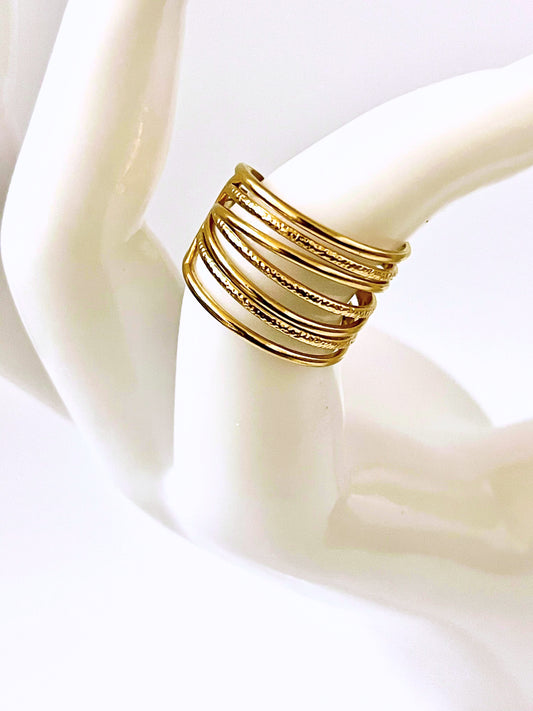 Eclipse Gold Stacked Ring