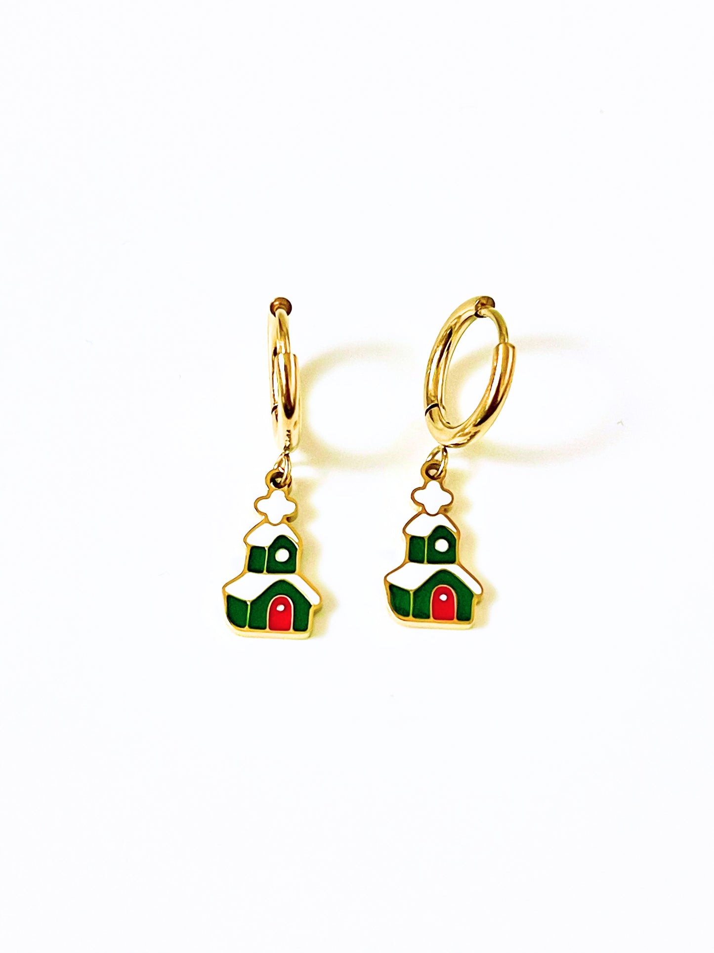 Christmas House Earrings