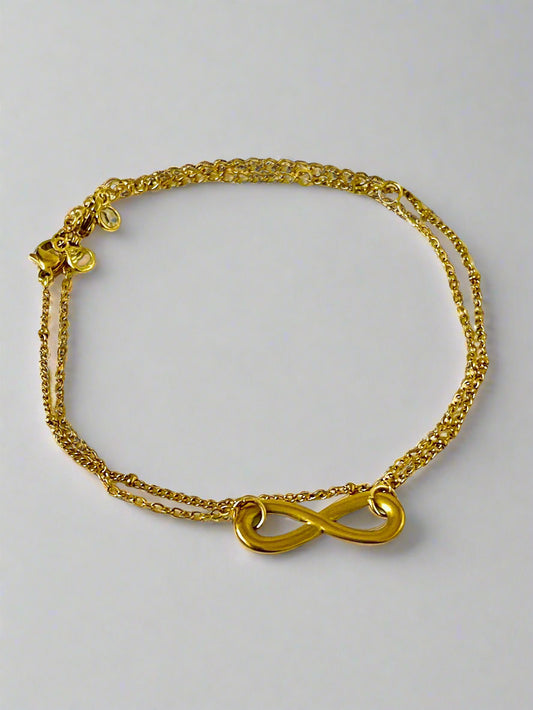 Eclipse Gold Layered Infinity Bracelet