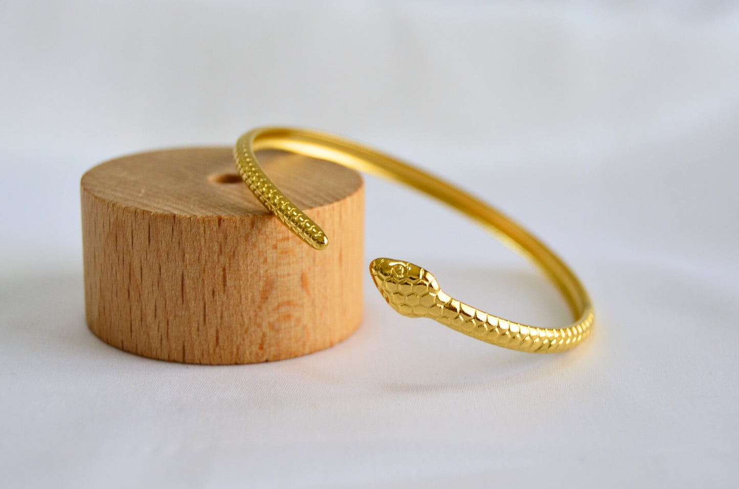 Eclipse Gold Cuff Bracelet Snake Design