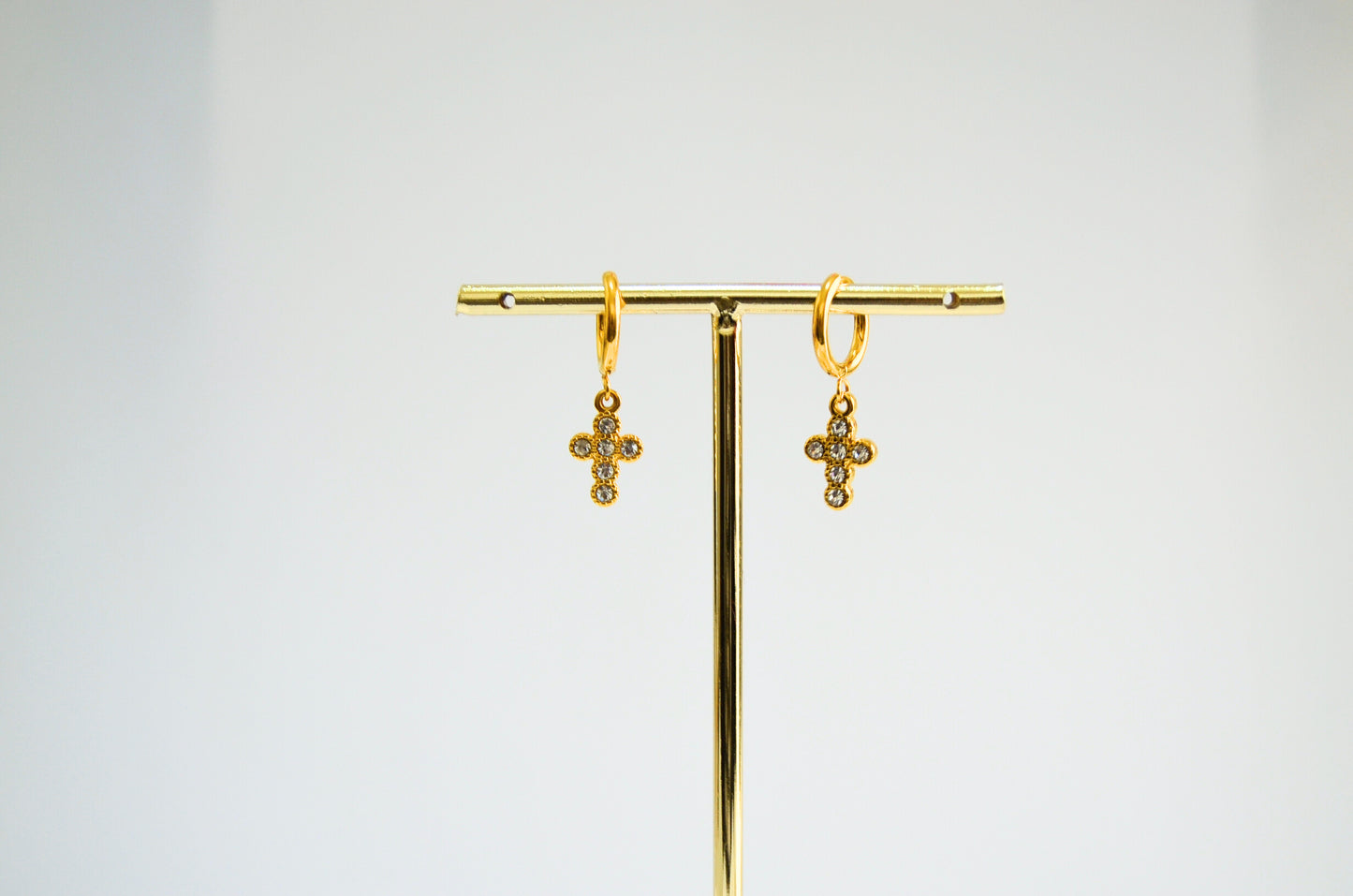 Aura Cross Drop Earrings