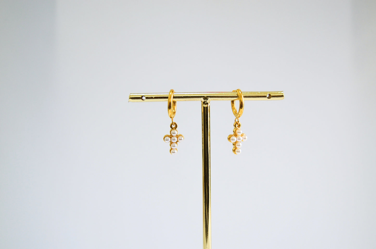 Aura Cross Drop Earrings