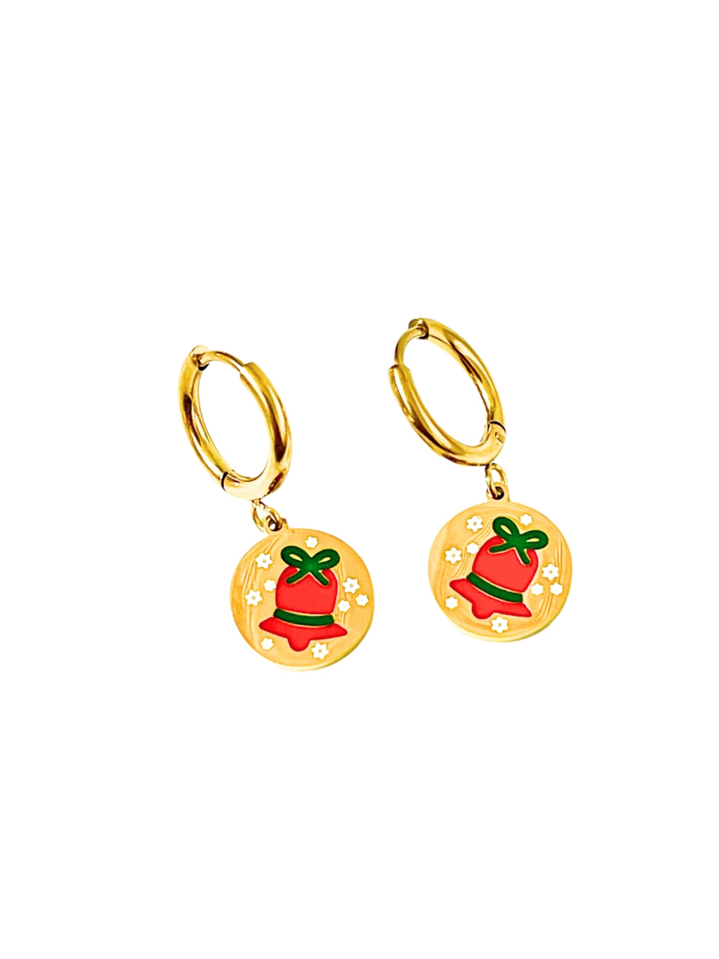 Christmas Bells Circle Earrings